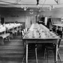 Dining hall at the Camp Bird mine boarding house
