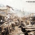 Deadwood 1877 Gold Rush Scene (colorized)
