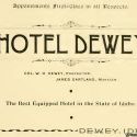 1898 Advertisement for the Hotel Dewey