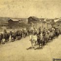 Ore wagons at Tuscarora, Nevada ca. 1890