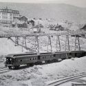 Virginia and Truckee Railroad, Fourth Ward School in the background