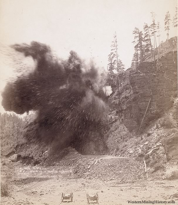Blast in building railroad to Deadwood