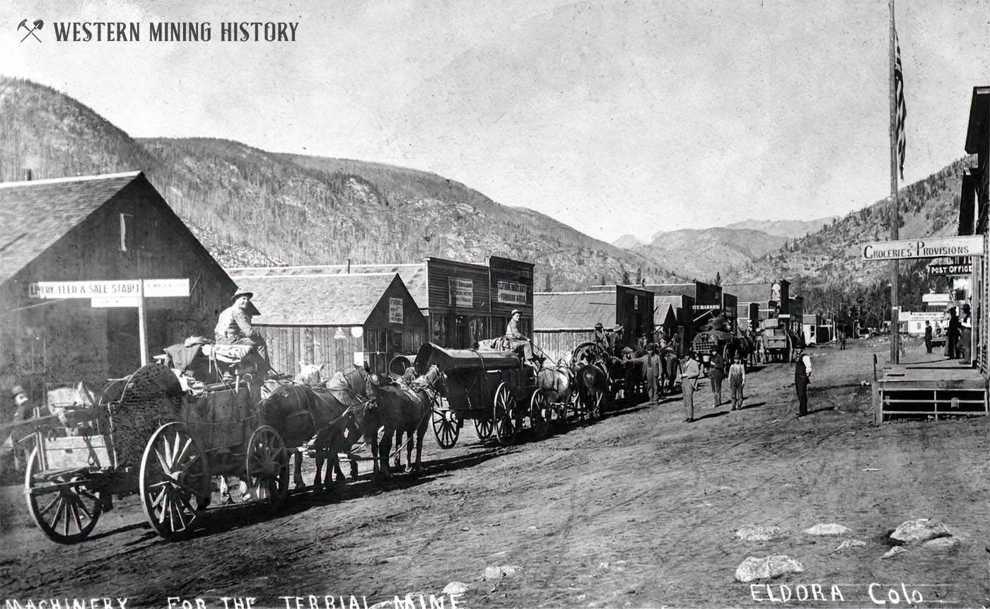 Mining Equipment Being Freighted in Eldora, Colorado