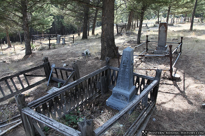 Graves at the Elkhorn Montana cemetery