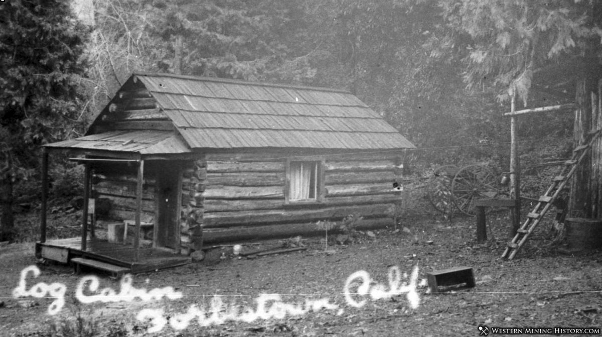 Log Cabin in Forbestown California ca1910