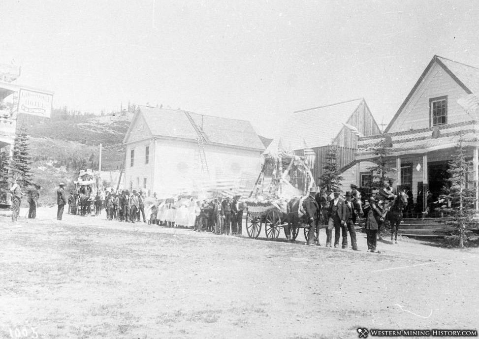 Parade in Gibsonville, California ca1905