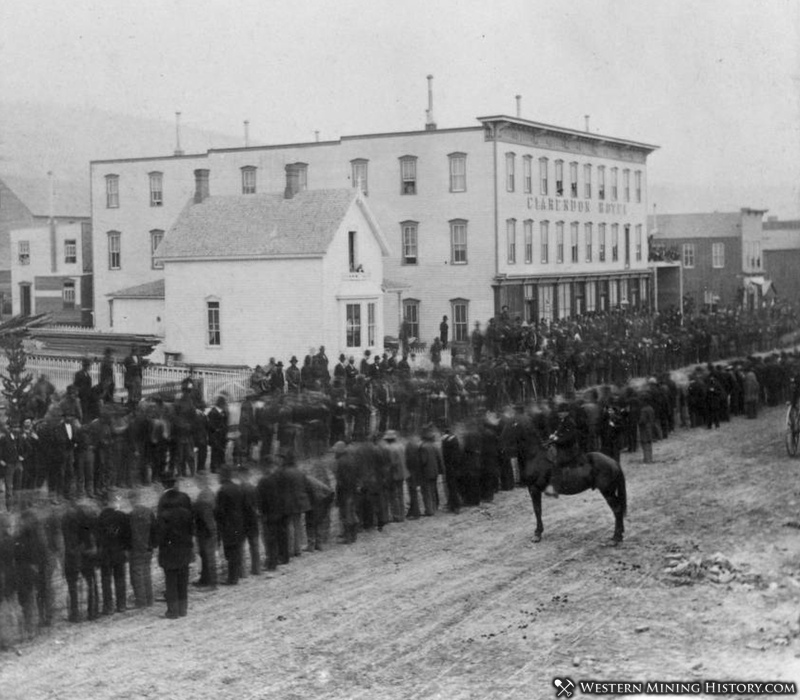 Parade of Odd Fellows & Freeman at Leadville July 4 1879