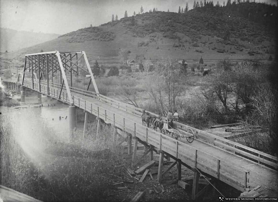 Bridge over the Trinity River at Lewiston, California ca1910