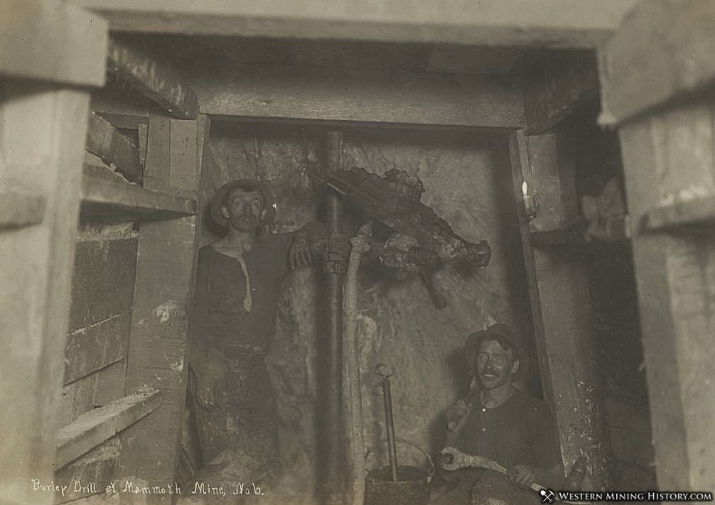 Two Mammoth Mine Workers with Burley Drill