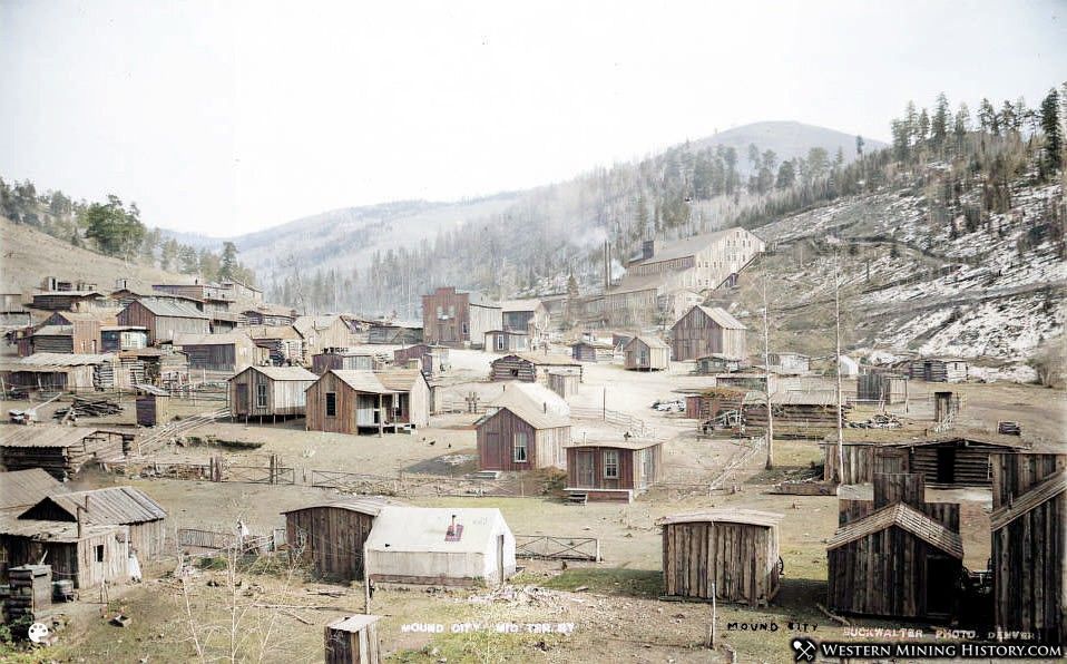 Colorized version of 1893 Mound City scene