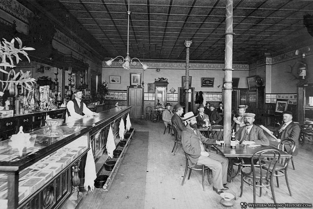  Interior view of Louie Wolfes saloon, Silver Cliff ca. 1900