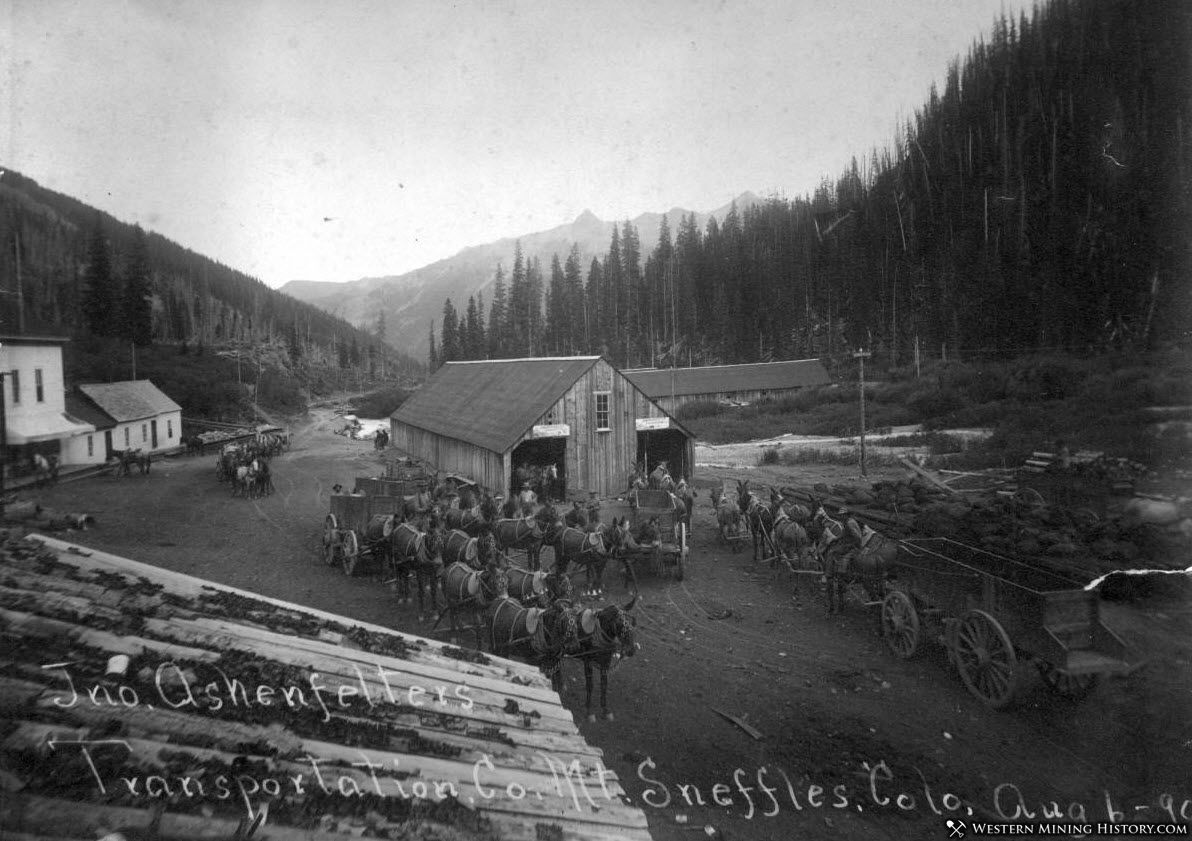 Ashenfelters Transportation Co Sneffels, Colorado 1890