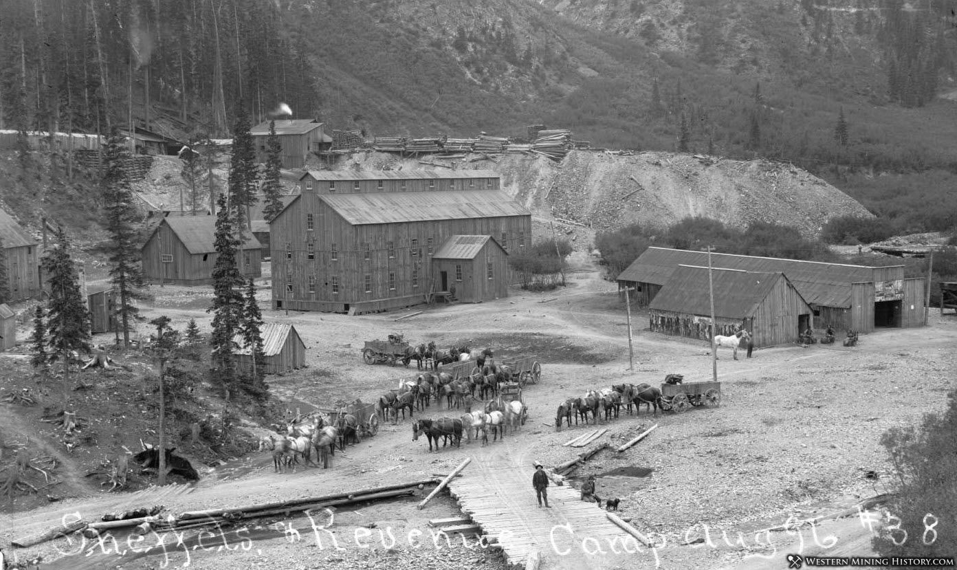 Revenue Mill and mine complex in Sneffels Colorado 1896