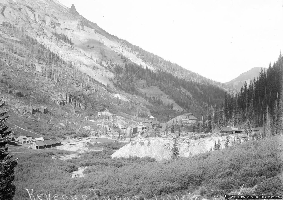 View of the Revenue Tunnel Mine and Mill complex near Sneffels