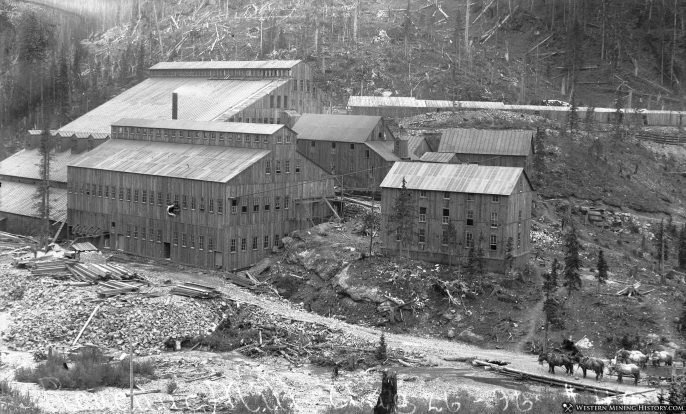 View of the Revenue Mill and mine complex in Sneffels Colorado.