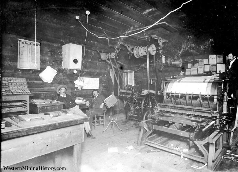 Sumpter Miner newspaper press room.