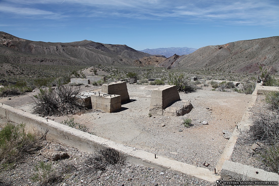 Concrete foundations at mill site