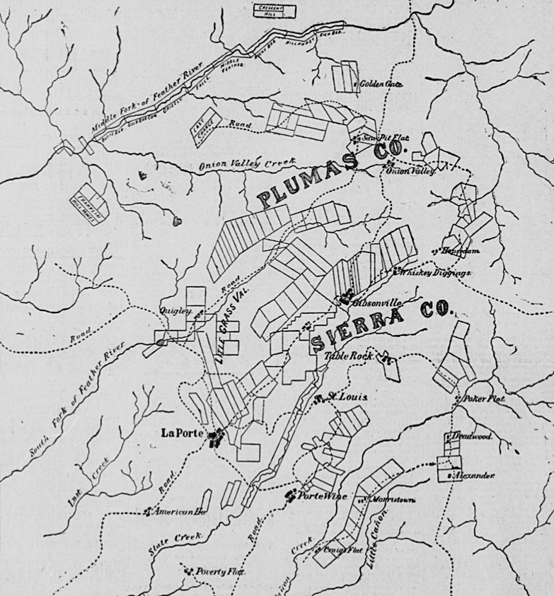 Map Showing Mining Territory Tributary to La Porte