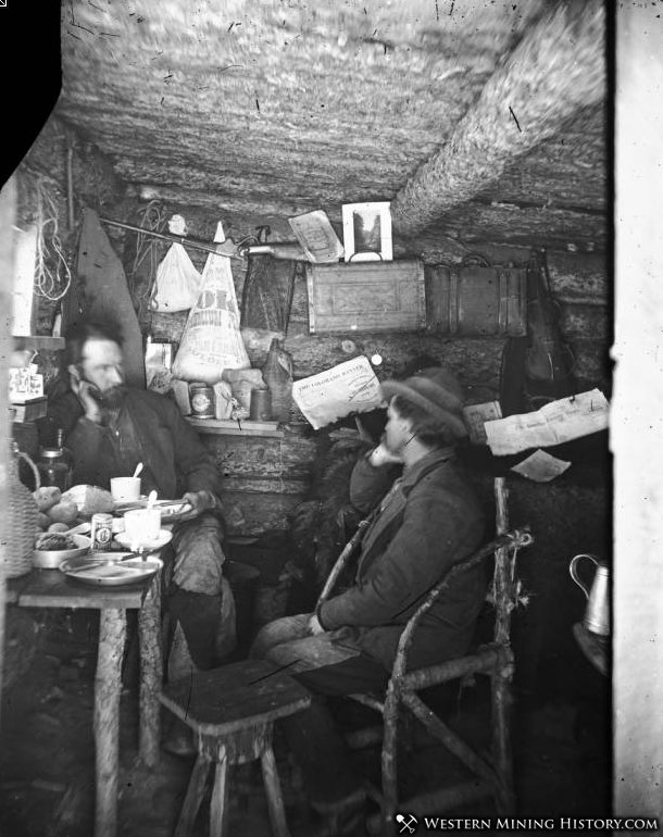 Interior view of a miners cabin in Colorado