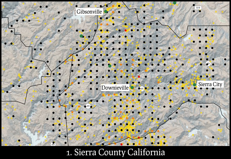 Sierra County California Gold Mines and Claims