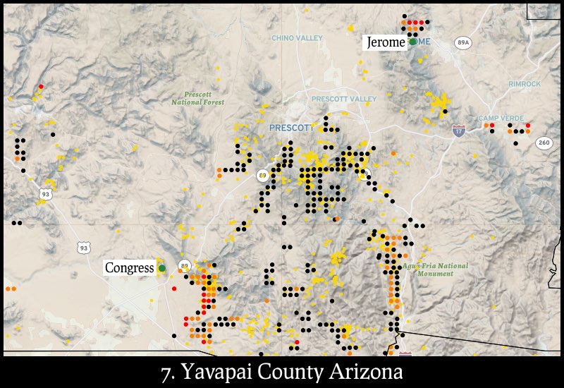 Yavapai County Zip Code Map 1927