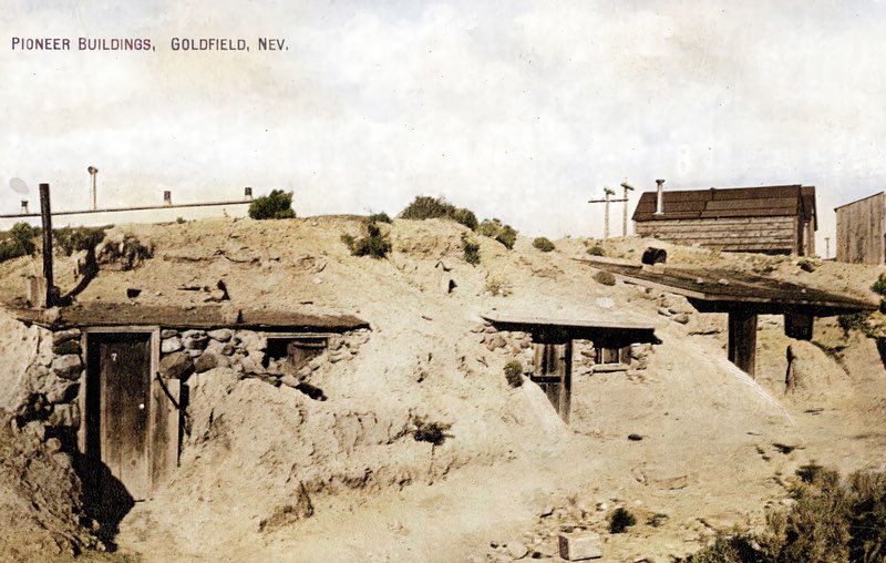 Miner's dugouts at Goldfield, Nevada