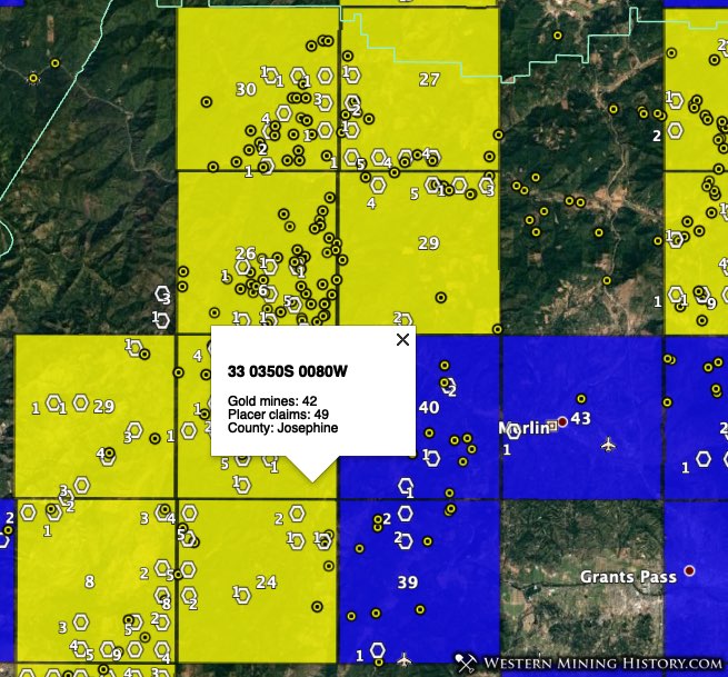 Galice gold district - Josephine County, Oregon