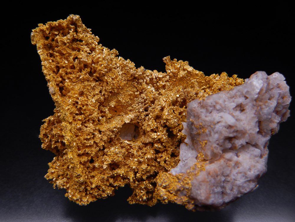 Gold specimen from the Round Mountain mine in Nevada