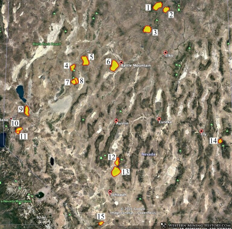Gold Districts of Nevada Western Mining History