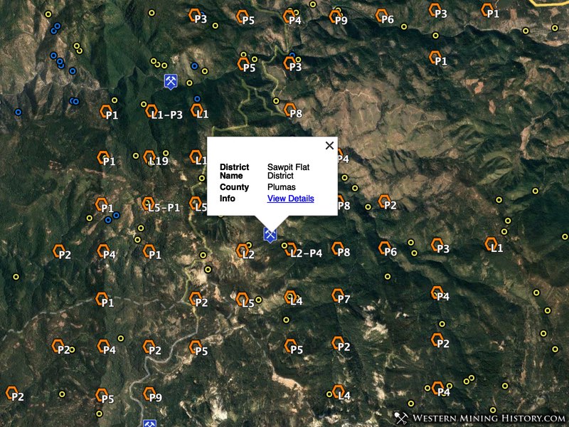 Plumas County California mine distribution