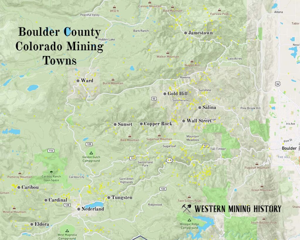 Boulder County, Colorado Mining Towns