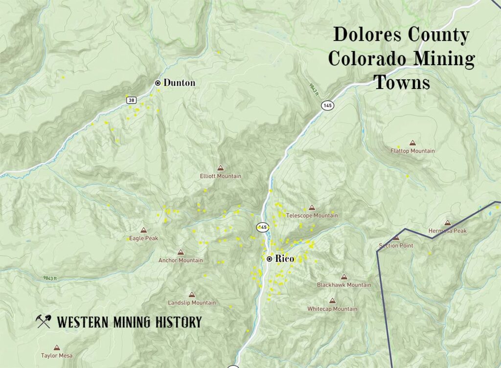 Dolores County, Colorado Mining Towns