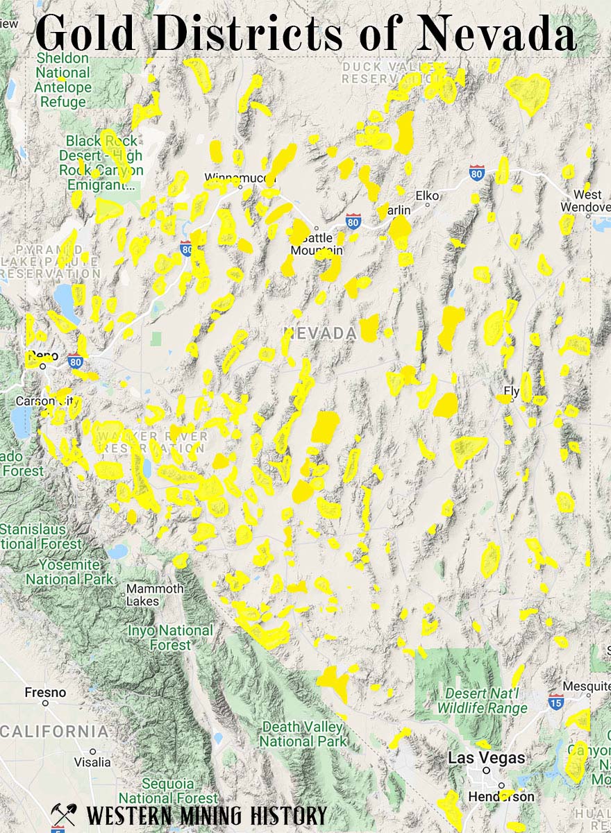 Usgs Gold Maps Nevada Gold Districts Of Nevada – Western Mining History