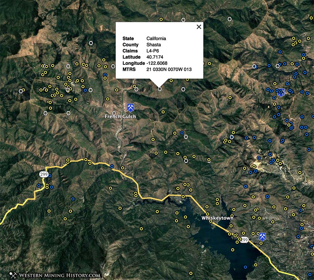 Shasta County California mine distribution
