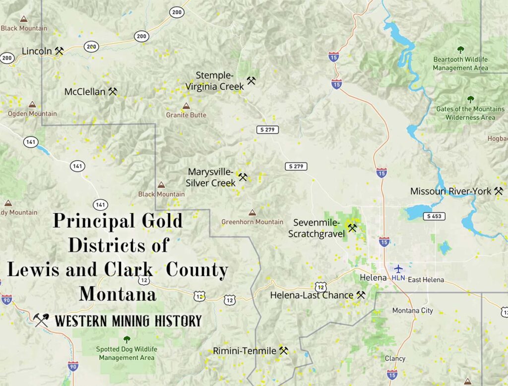 Principal Gold Districts of Montana – Western Mining History