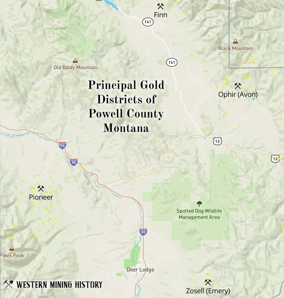 Principal Gold Districts of Montana – Western Mining History